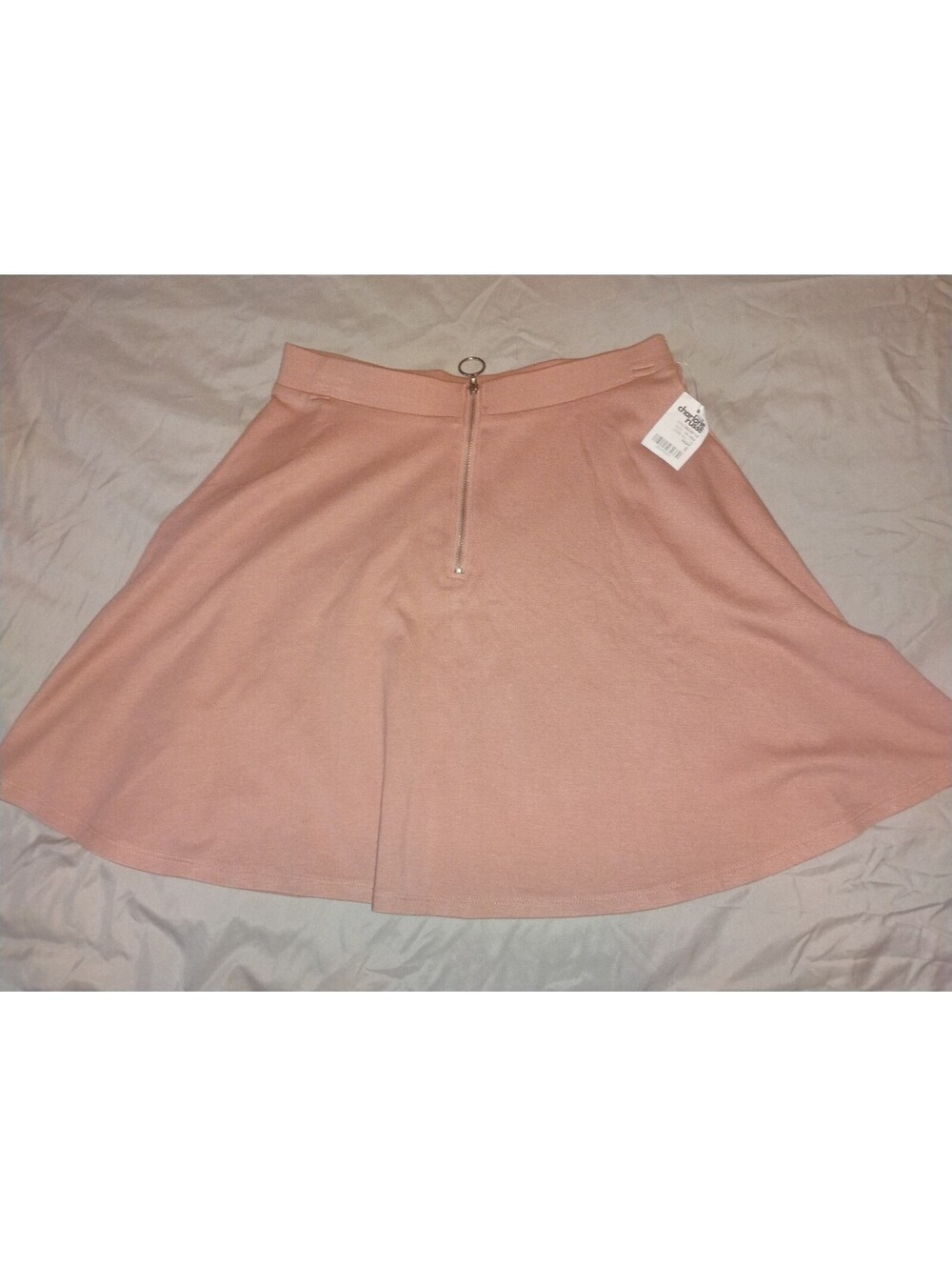 Charlotte Russe Pink Skater Skirt with Front Zipper Size S